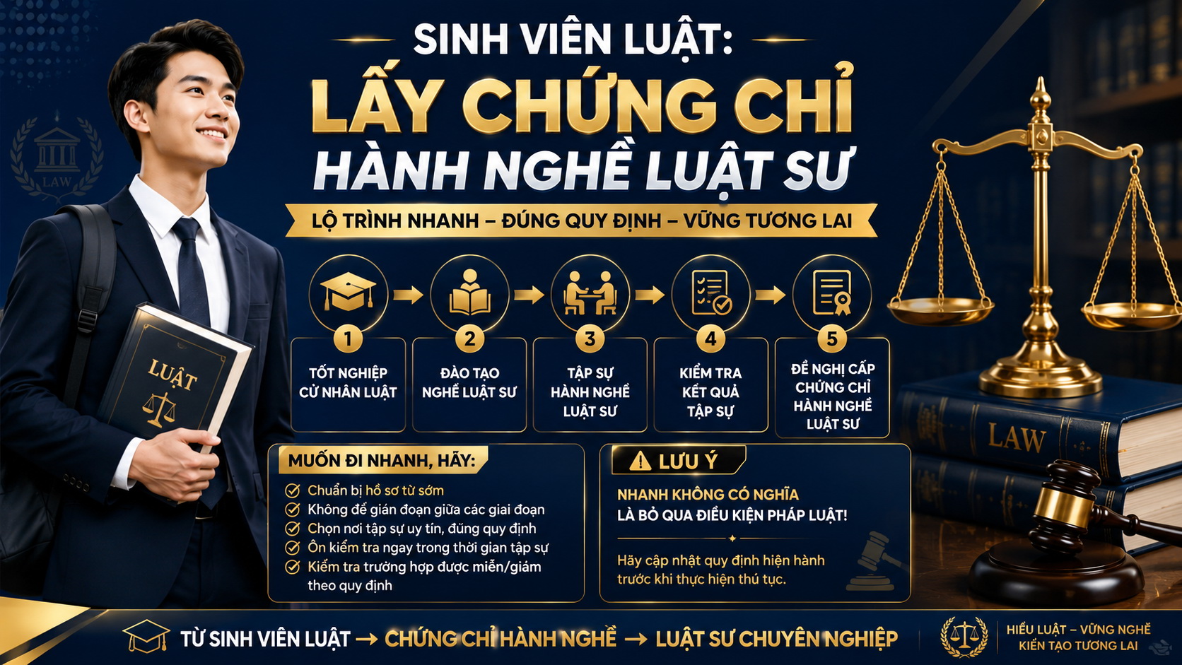 Hướng dẫn sinh viên luật lấy chứng chỉ hành nghề luật sư nhanh nhất